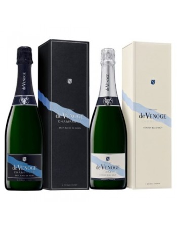 Bundle - De Venoge Cordon Bleu Blanc de Noirs & Cordon Bleu Brut Champagne ..