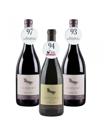 Trio Sojourn Pinot Noir Gaps Crown and Chardonnay Sonoma Coast..