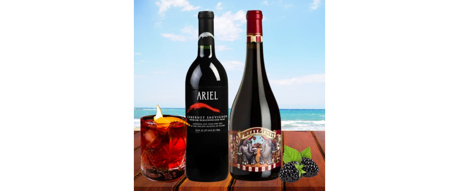 Blackberry Red Wine Spritz with Ariel Dealcoholized Cabernet Sauvignon/Michael David Petite Petit